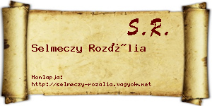 Selmeczy Rozália névjegykártya