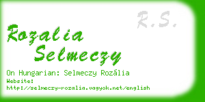 rozalia selmeczy business card