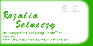 rozalia selmeczy business card